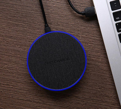 MagnaGear Qi Fast Round Fabric Wireless Charger