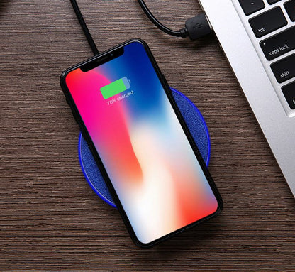 MagnaGear Qi Fast Round Fabric Wireless Charger